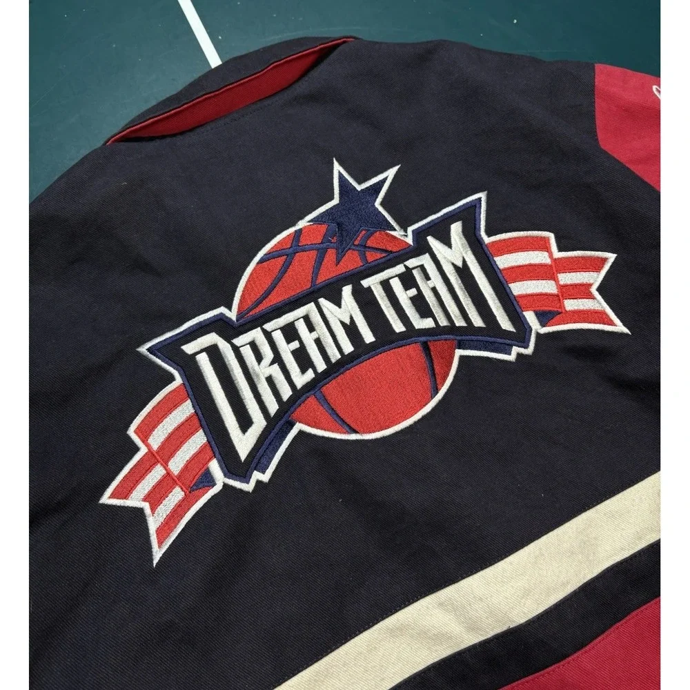 Vintage 1992‎ Jeff Hamilton USA Basketball Dream Team Bomber Jacket Large Rare